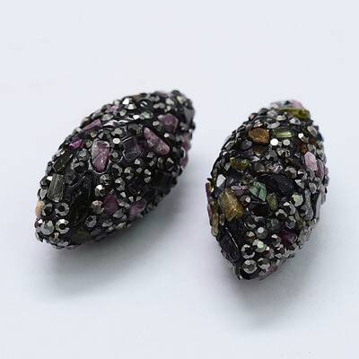 Polymer Clay Rhinestone Beads
