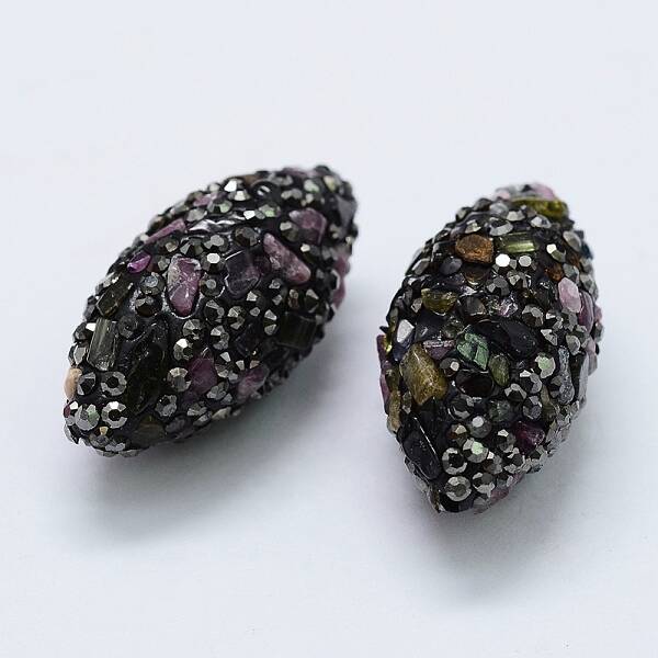 Polymer Clay Rhinestone Beads