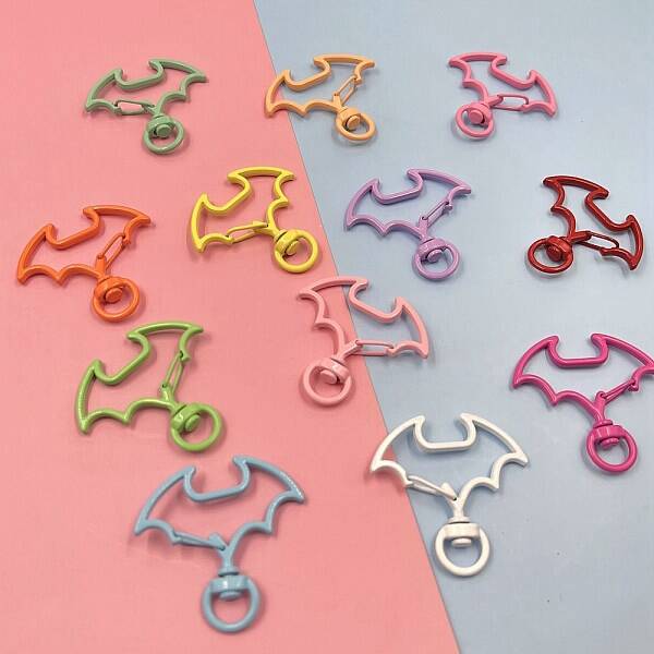 Spray Painted Alloy Swivel Lobster Claw Clasps
