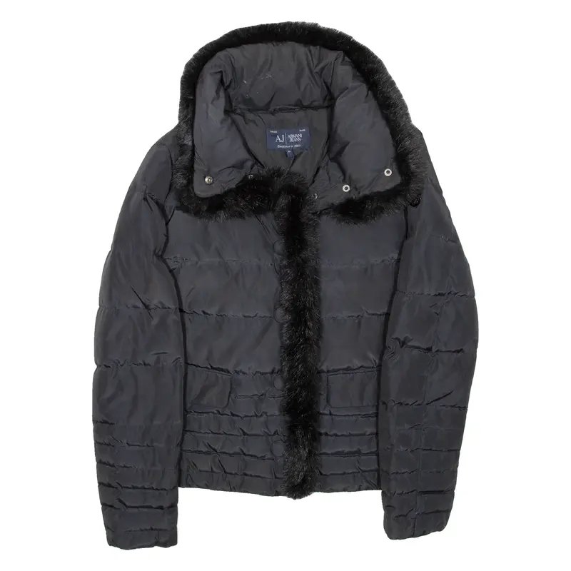 ARMANI JEANS Womens Puffer Jacket Black M