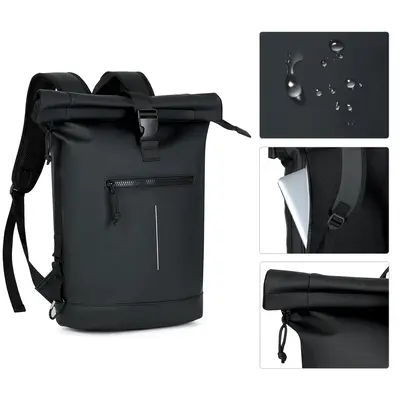 Lekesky Laptop Backpack,Women's & Men's Roll Top Waterproof Hiking Backpack,Lightweight,Airline Approved Travel Bag