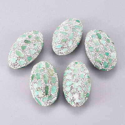 Polymer Clay Rhinestone Beads
