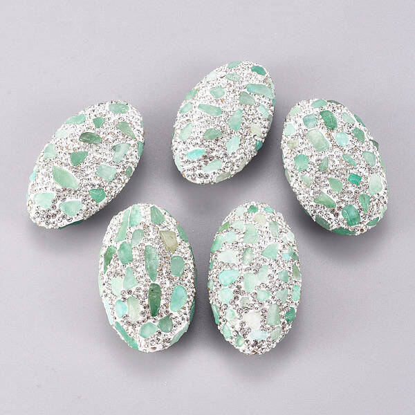 Polymer Clay Rhinestone Beads