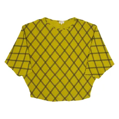 PHASE EIGHT Womens Printed Top Yellow 3/4 Sleeve Diamond UK 16