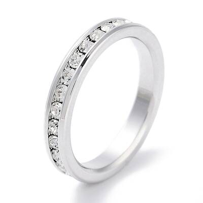 Brass Micro Pave Cubic Zirconia Finger Rings for Women