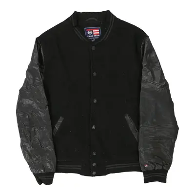 Phat Farm Varsity Jacket - Large Black Polyester