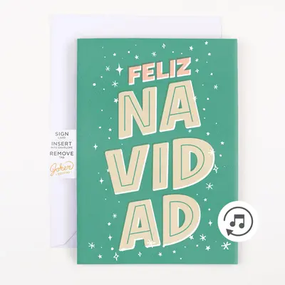 Endless Feliz Navidad Card with Glitter