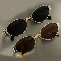 2 Pairs Of Women's Metal Frame Oval Fashion SunGlasses Suitable For Daily Wear Beach Accessories For Women Glasses Shades len...