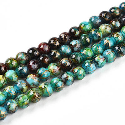 Baking Painted Glass Beads Strands