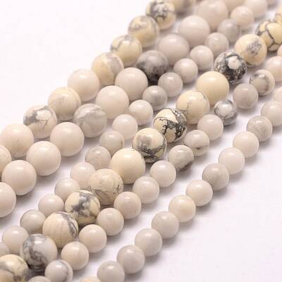 Natural Howlite Beads Strands