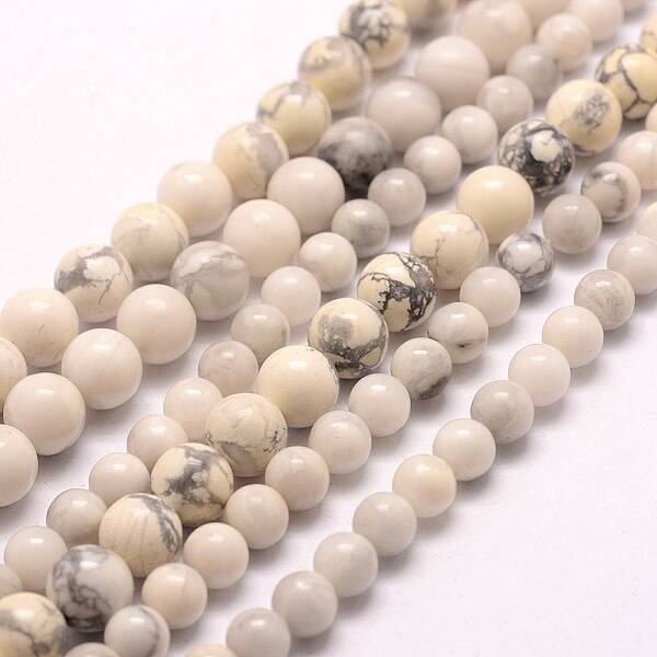 Natural Howlite Beads Strands