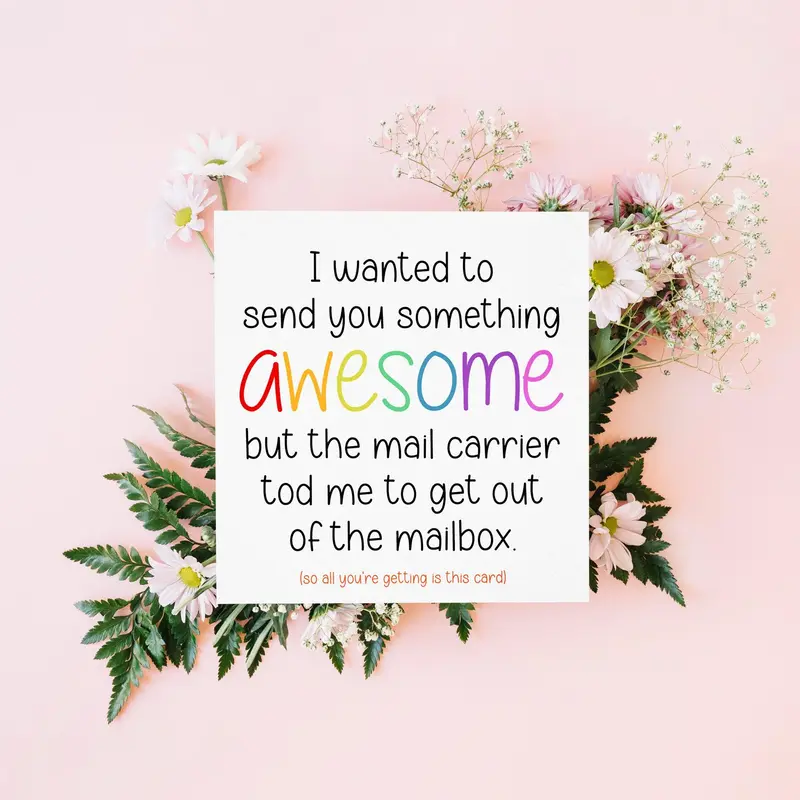 Funny Long Distance Missing You Card for Friend or Family