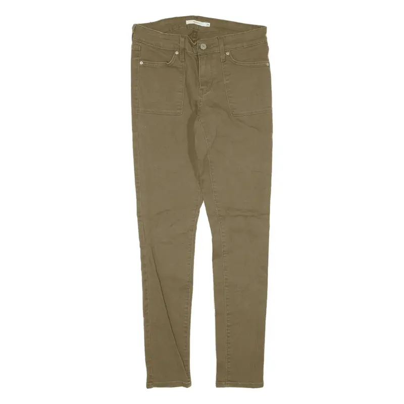 LEVI'S 711 Jeans Green Denim Slim Skinny Womens W26 L28