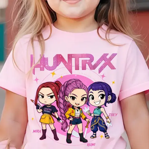 Huntrix Demon Hunters T Shirts, First Day of Kindergarten Shirt, Back to School Outfit, Kids T Shirts, Birthday Gift for Kid