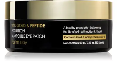 Farmstay 24K Gold & Peptide Solution Eye Mask 60pcs