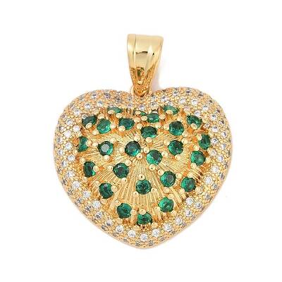 Brass Micro Pave Cubic Zirconia Pendants