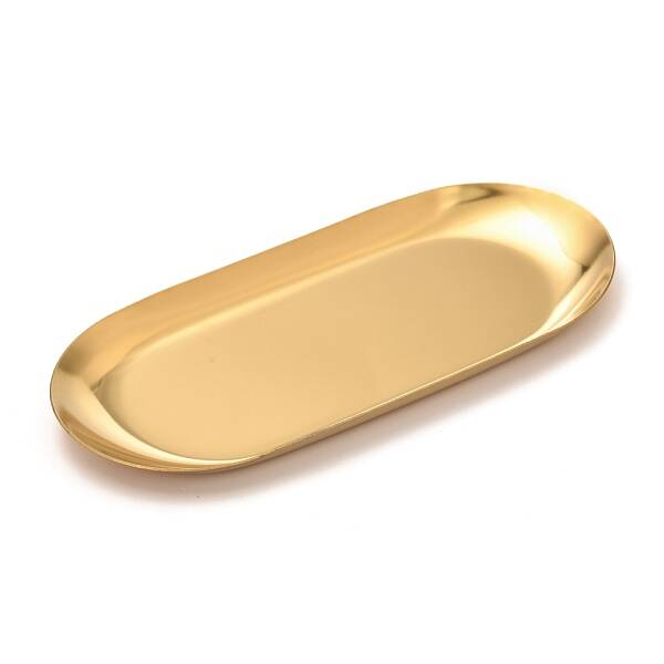 Oval 430 Stainless Steel Jewelry Display Plate