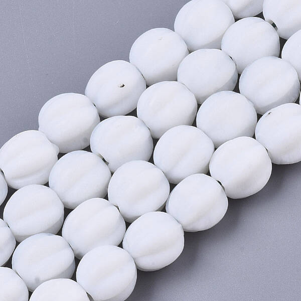Handmade Frosted Lampwork Beads Strands