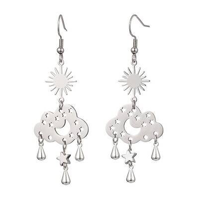 Brass & 304 Stainless Steel Dangle Earrings