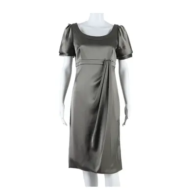 KAREN MILLEN Womens Pencil Dress Grey Short Sleeve Midi UK 12