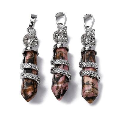 Natural Rhodonite Pendants