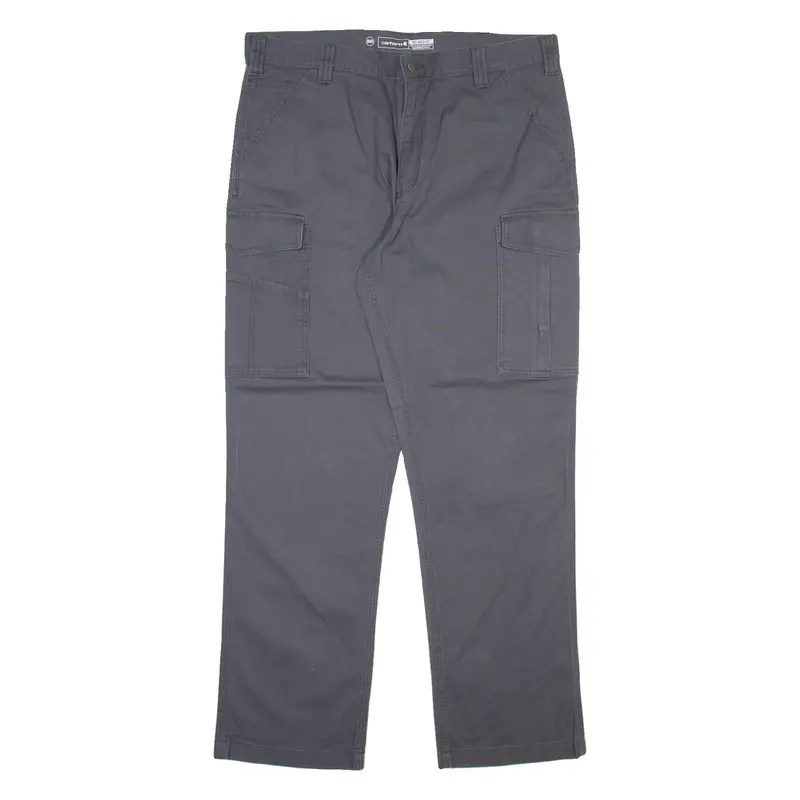 CARHARTT Cargo Mens Trousers Grey Relaxed Straight W38 L32