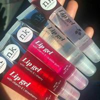5 Pack Variety Set of Nicka K Lip Gels With Viatmin E - Clear, Rosehip, Strawberry, Cherry, and Bubble Gum Hydrating Lip Glos...