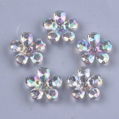 Transparent Acrylic Bead Caps
