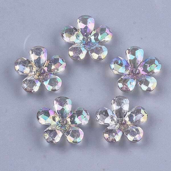 Transparent Acrylic Bead Caps