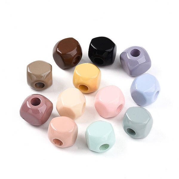 Opaque Acrylic European Beads