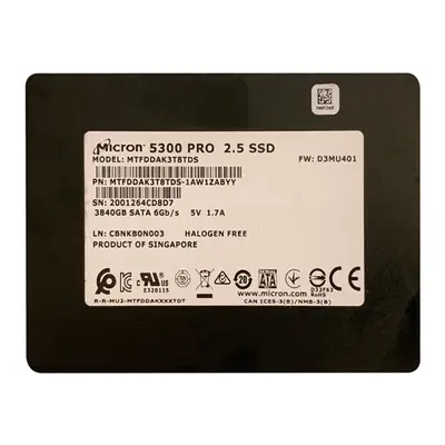 MTFDDAK3T8TDS Micron 3.84TB SATA 6Gb/s 2.5-inch Solid State Drive
