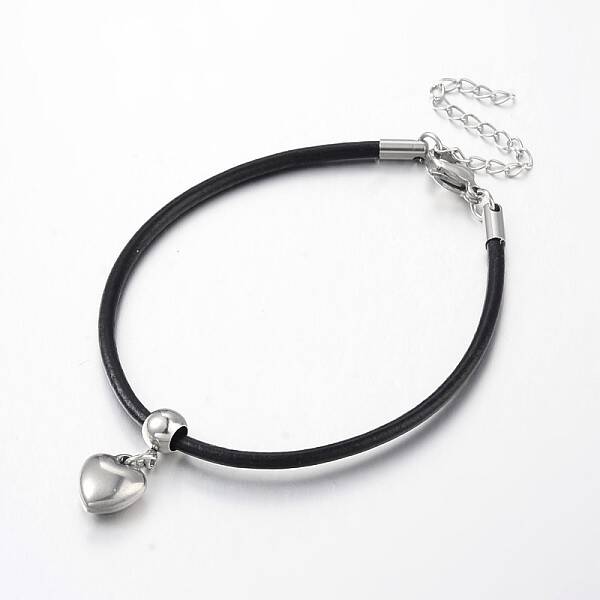 Heart 304 Stainless Steel Charm Bracelets