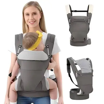 Baby Carrier for Newborn to Toddler - Multifunctional Pocket, Ergonomic Design, Comfortable Parenting and Lumbar Support (7-4...