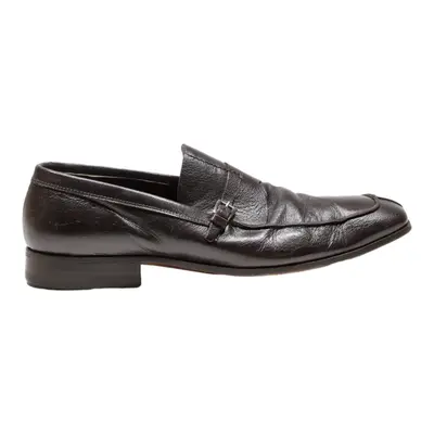 PRADA Loafer Shoes Black Leather Mens UK 9.5
