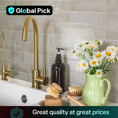 Brick Pattern Self-adhesive Wall Tile Sticker, 10pcs Waterproof Bathroom Backsplash Tile Sticker, Heat Resistant Kitchen Back...