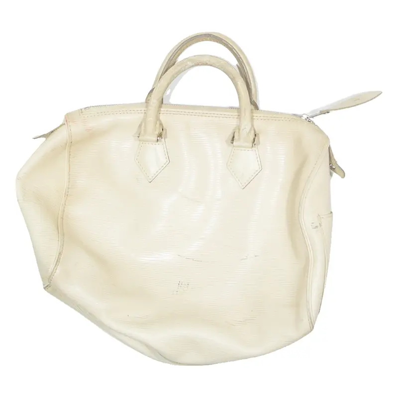 Womens Handbag Beige Leather 90s