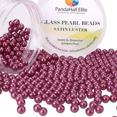 Pearlized Glass Pearl Round Beads