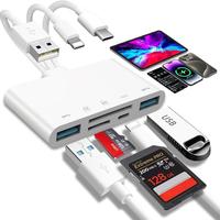5-in-1 Memory Card Reader, USBOTG Adapter & SD Card Reader for i-Phone/i-Pad, USB C and USB A Devices with Micro SD &SD Card ...