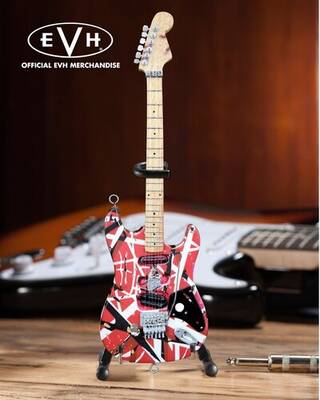 EVH - Eddie Van Halen - Frankenstein Red & White Mini Guitar Replica Collectible EVH-001
