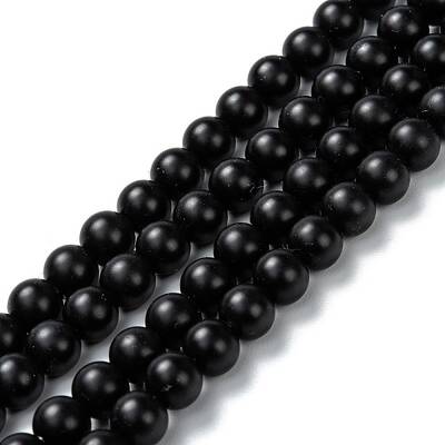 Natural Black Onyx Beads Strands