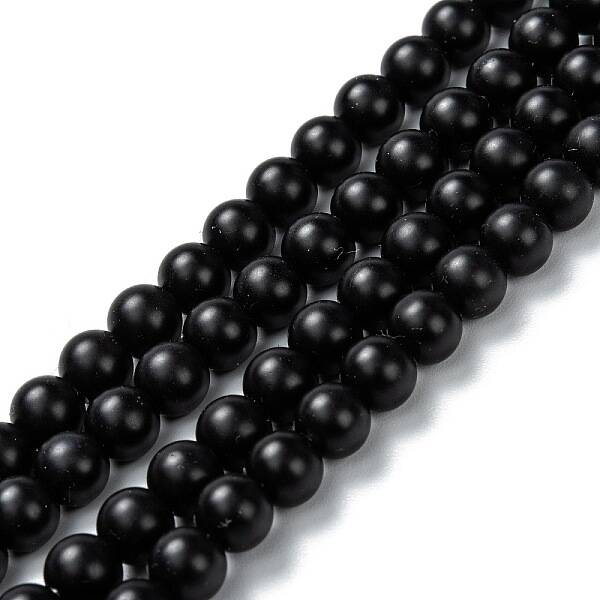 Natural Black Onyx Beads Strands