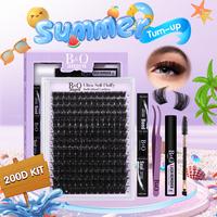 100D 200D Dramatic Soft Kit l Mega Volume Lashes, D-Curl, DIY Dramatic Ultra Soft  Lashes Extension, Waterproof Long Lasting ...