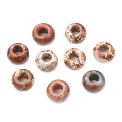 Natural Brecciated Jasper European Beads