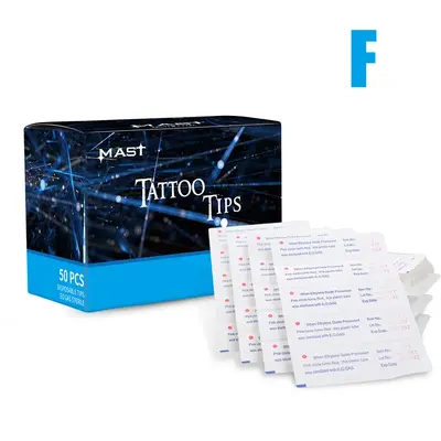 50Pcs Disposable Mast Tattoo Tips Nozzle Tube FT