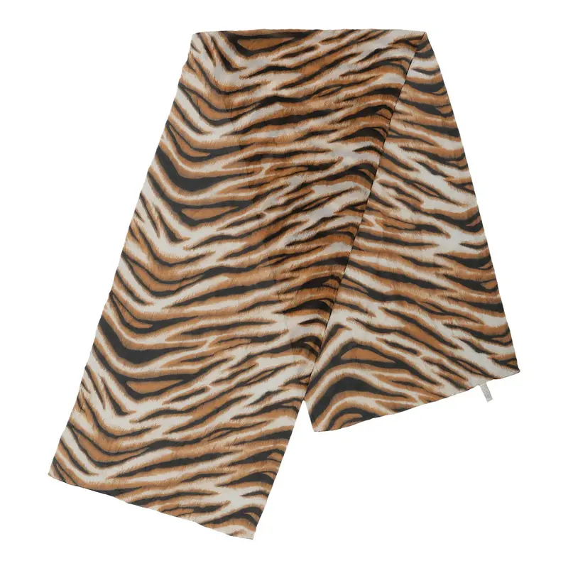 Unbranded Animal Print Scarf - No Size Beige Polyester