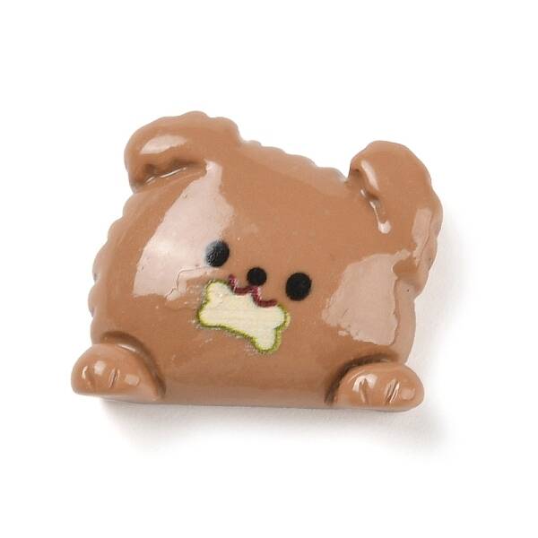 Cute Dog Eat Bone Opaque Resin Decoden Cabochons