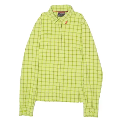 MAMMUT Womens Shirt Green Check Long Sleeve XS