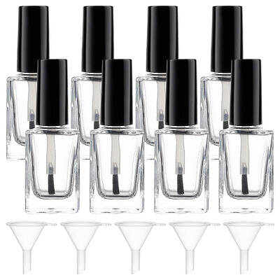 Transparent Glass Nail Polish Empty Bottle