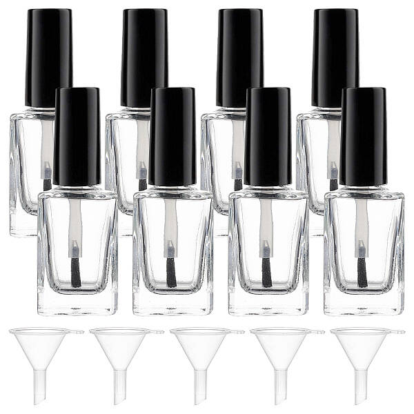 Transparent Glass Nail Polish Empty Bottle