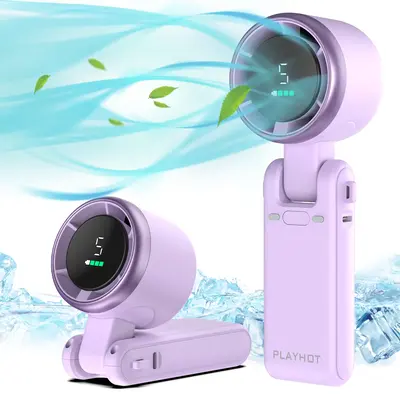 Portable Turbo Fan 13550RPM Three-Phase Brushless Motor 5-Speed Settings 4000mAh Battery 10-Hour Operation 3-in-1 Rechargeabl...